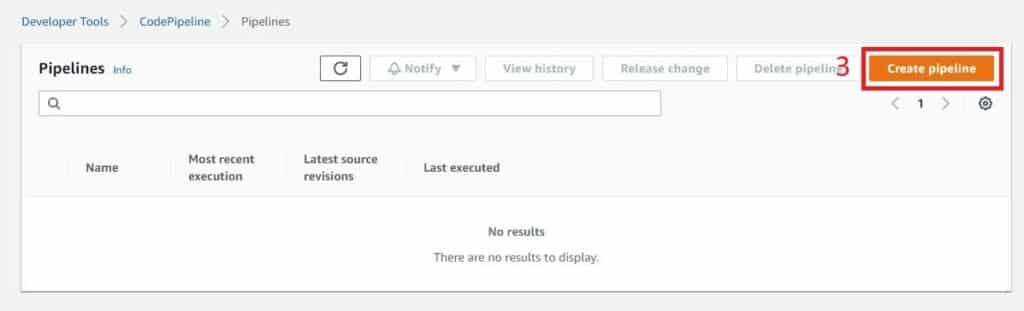 Click on ‘Create pipeline’ button