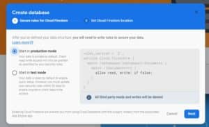 Cloud Firestore default security policy