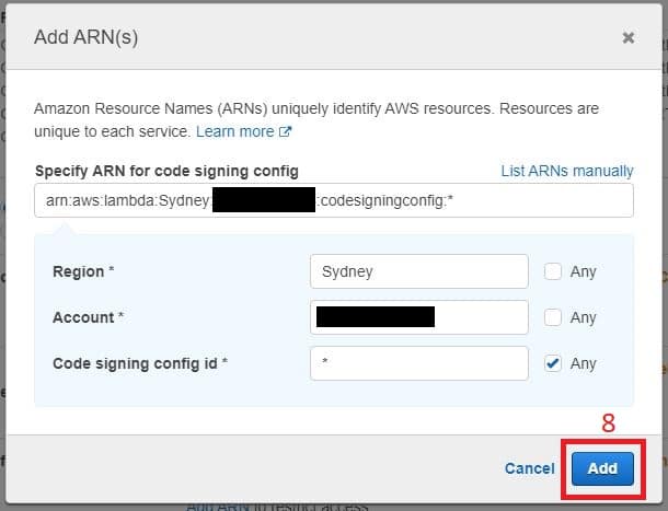 Example ARN setup.