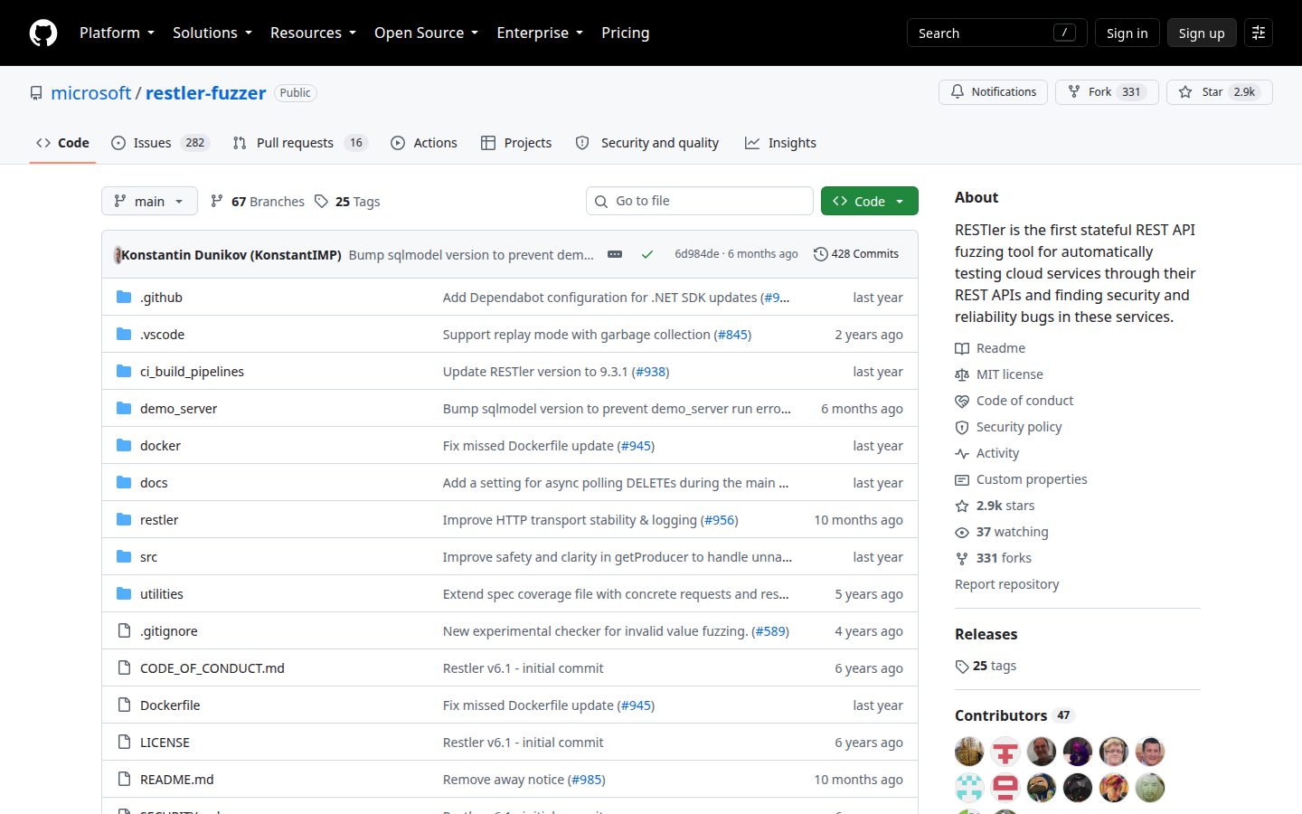 RESTler homepage