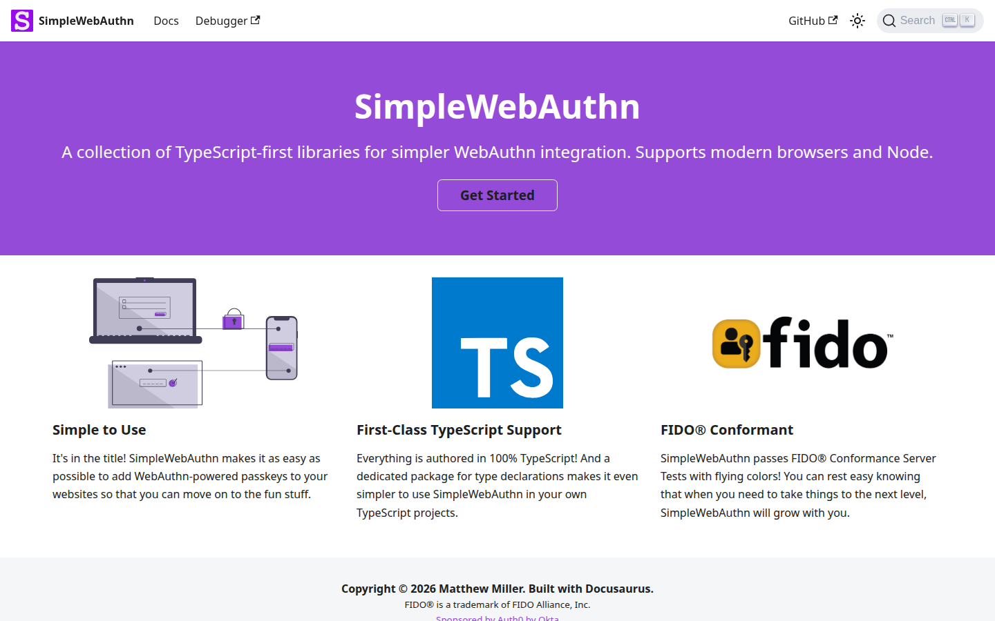 SimpleWebAuthn