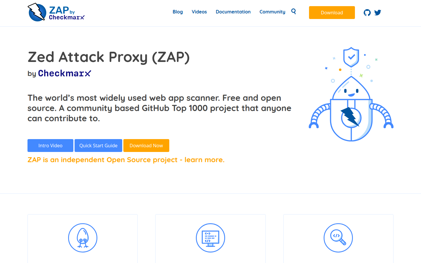 OWASP ZAP homepage
