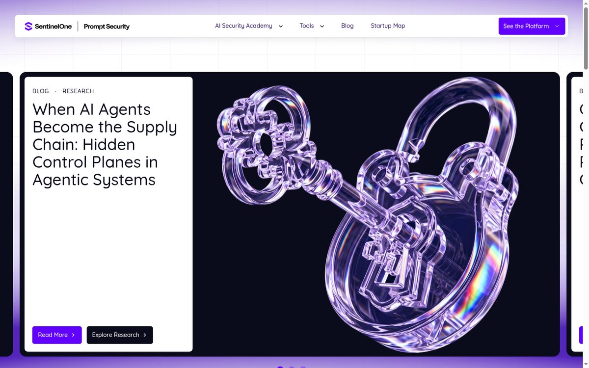 Prompt Security AI runtime and MCP protection product page