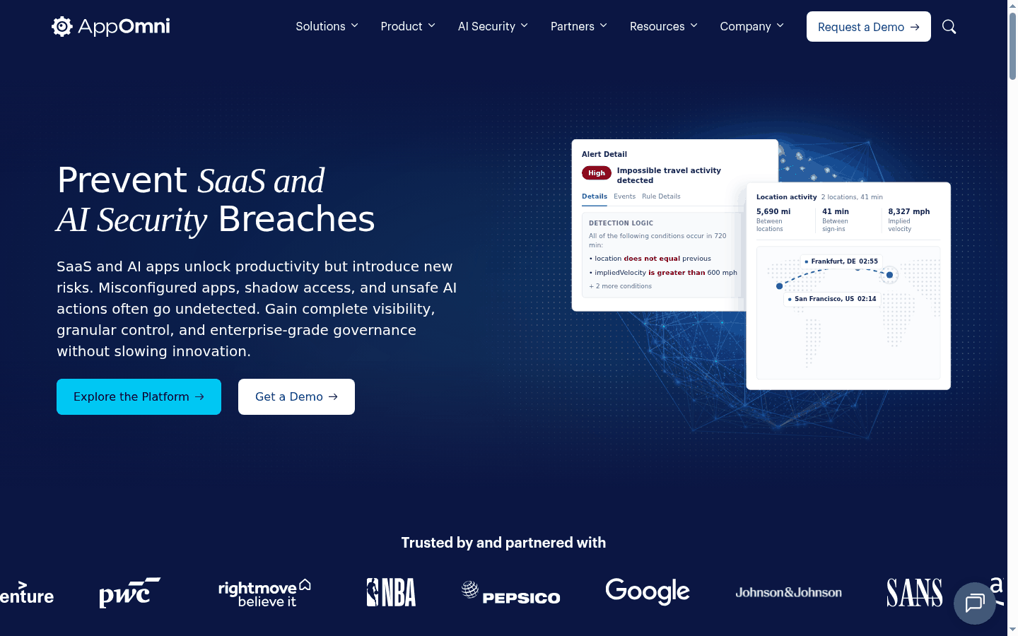 AppOmni SaaS and AI security platform