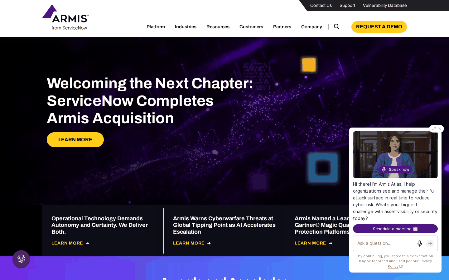 Armis Centrix cyber exposure management product site