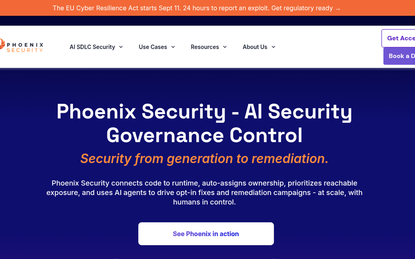 Phoenix Security ASPM product marketing