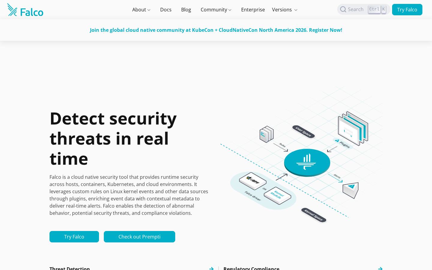 Falco CNCF runtime security project page