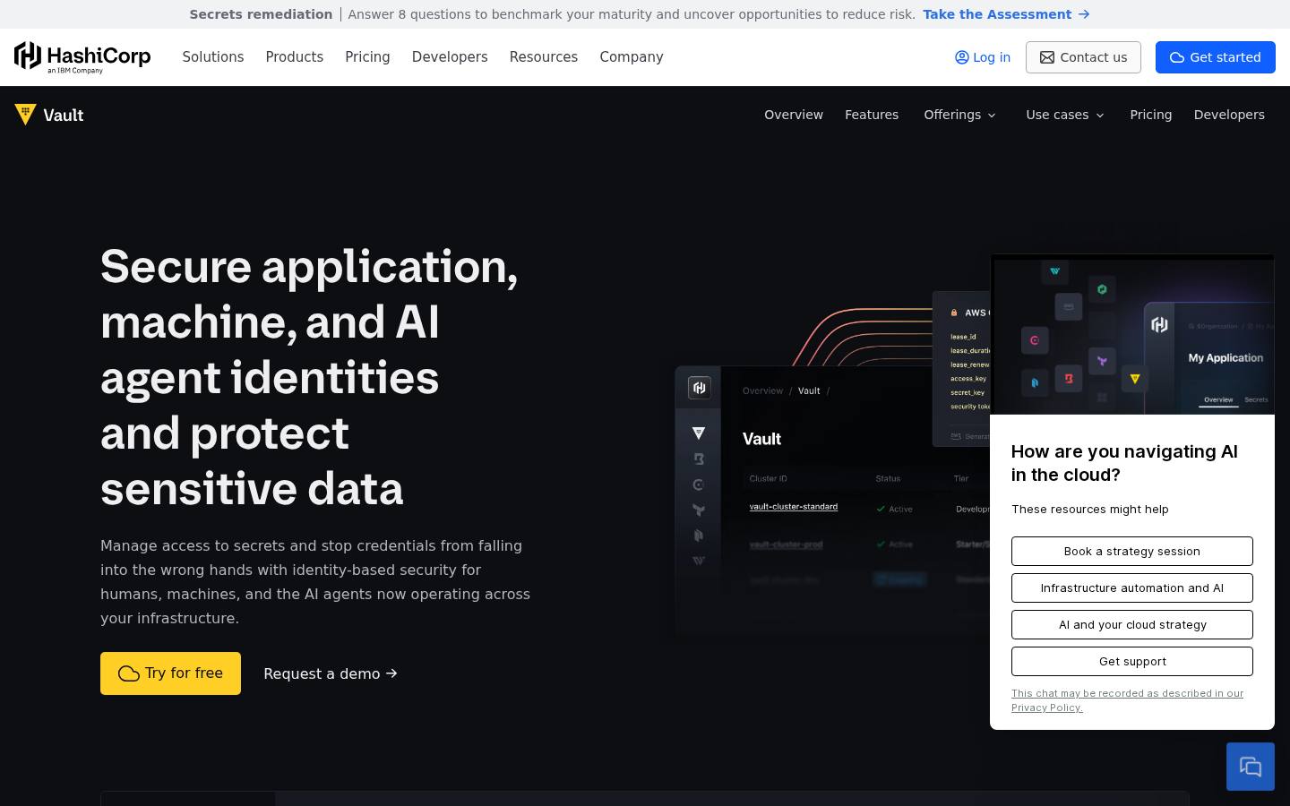 HashiCorp Vault PKI secrets and certificate page