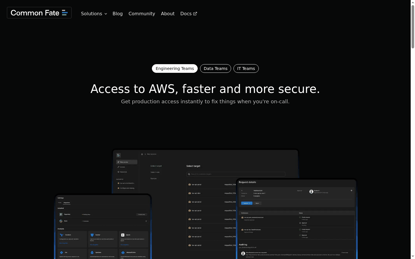 Common Fate cloud JIT access product site