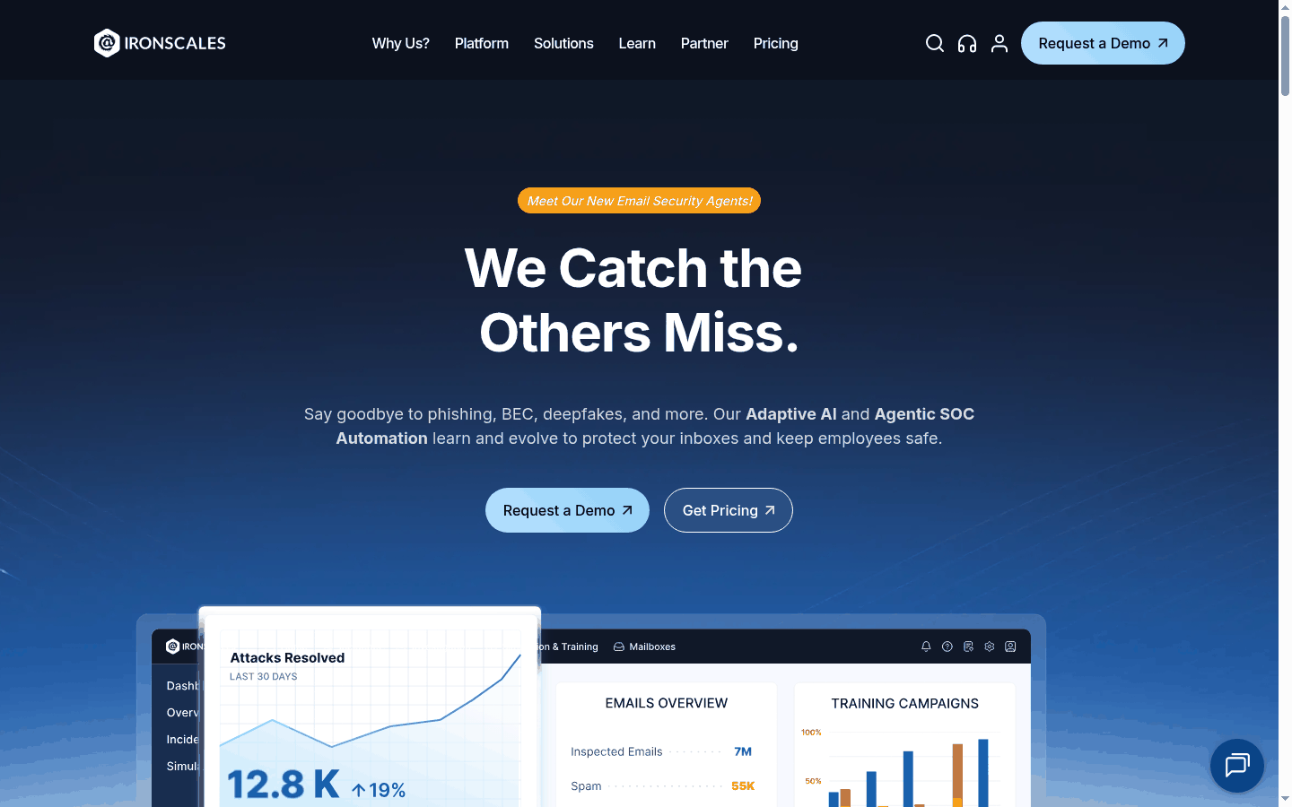 IRONSCALES Adaptive AI email security and report phishing