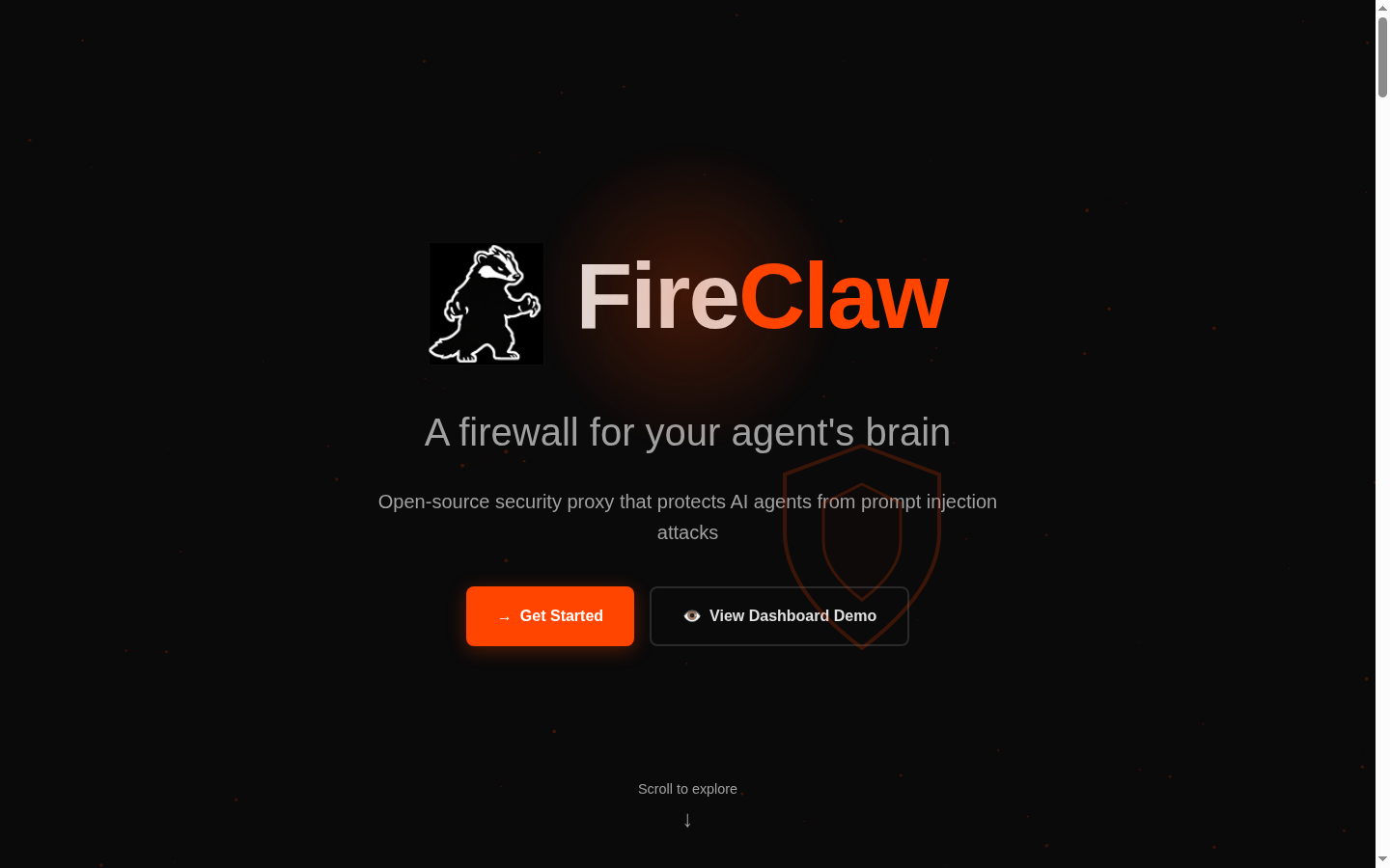 FireClaw open-source prompt injection firewall for AI agents