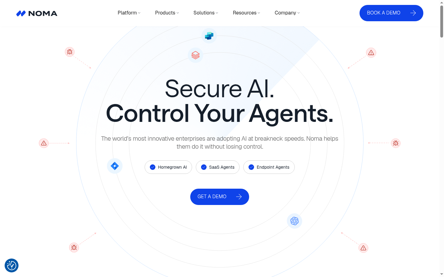 Noma Security AI security platform for LLMs RAG and agents