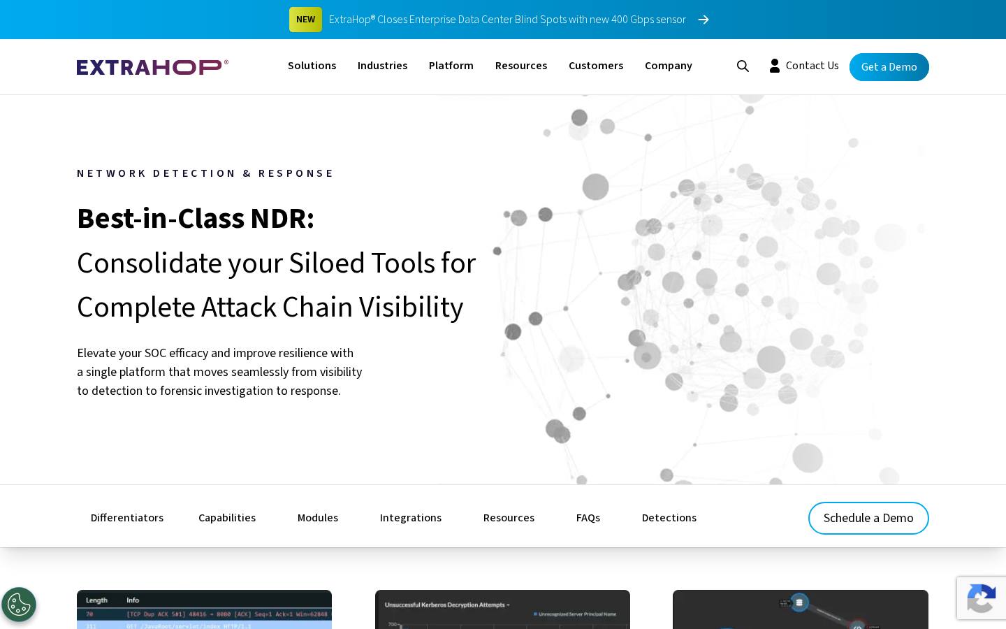 ExtraHop RevealX network detection and response product page