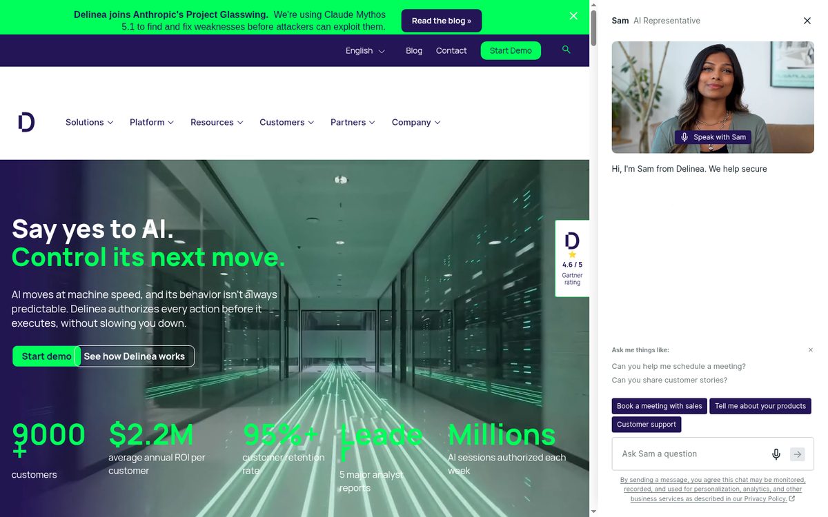 Delinea privileged access management product page