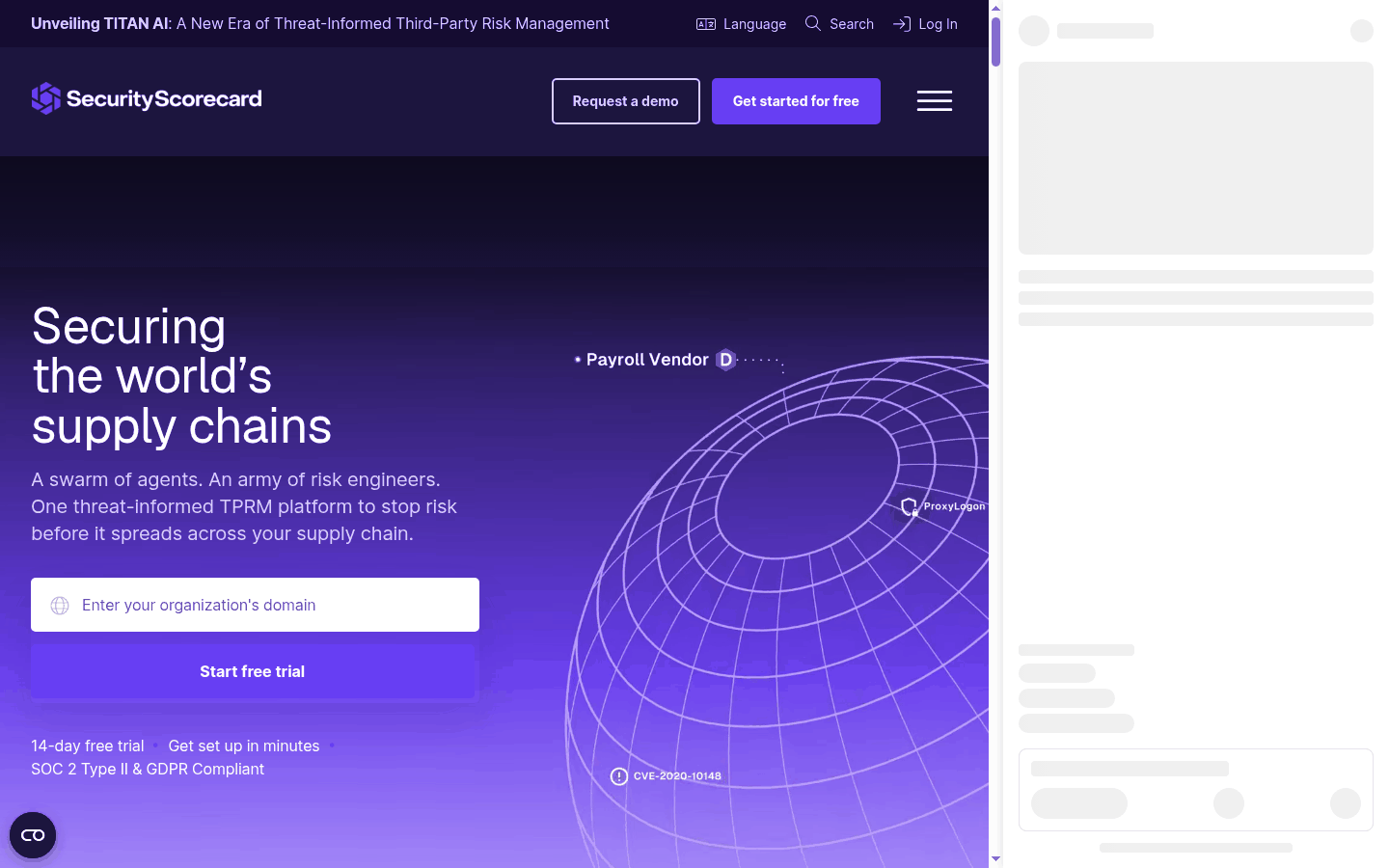SecurityScorecard third-party risk and ratings platform product marketing