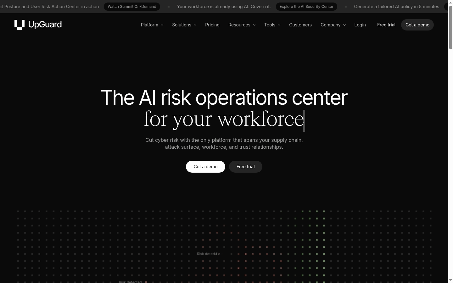 UpGuard vendor security ratings and Vendor Risk platform