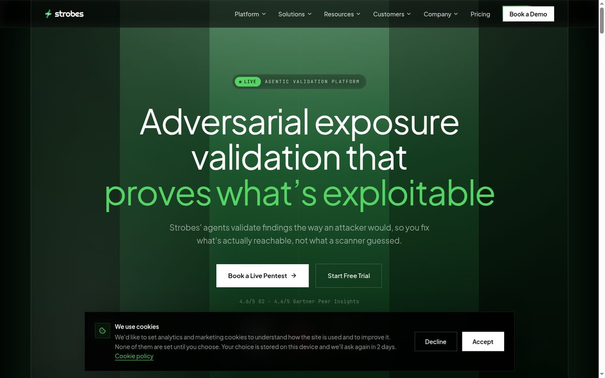 Strobes agentic exposure management platform page