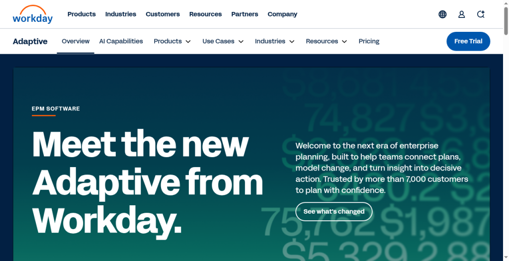 Workday Adaptive Planning product