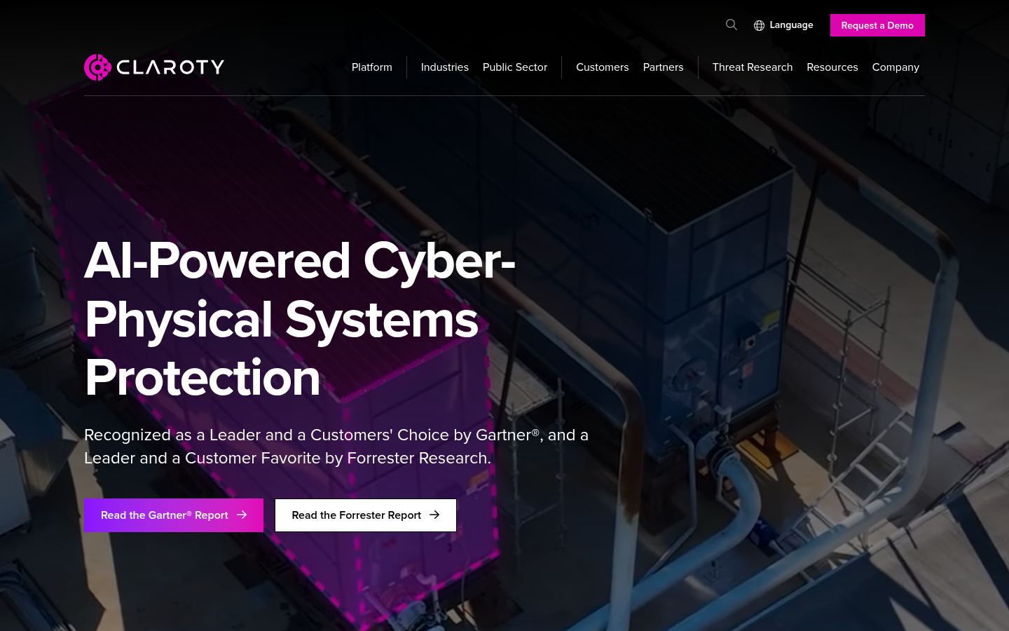 Claroty cyber-physical systems protection product marketing