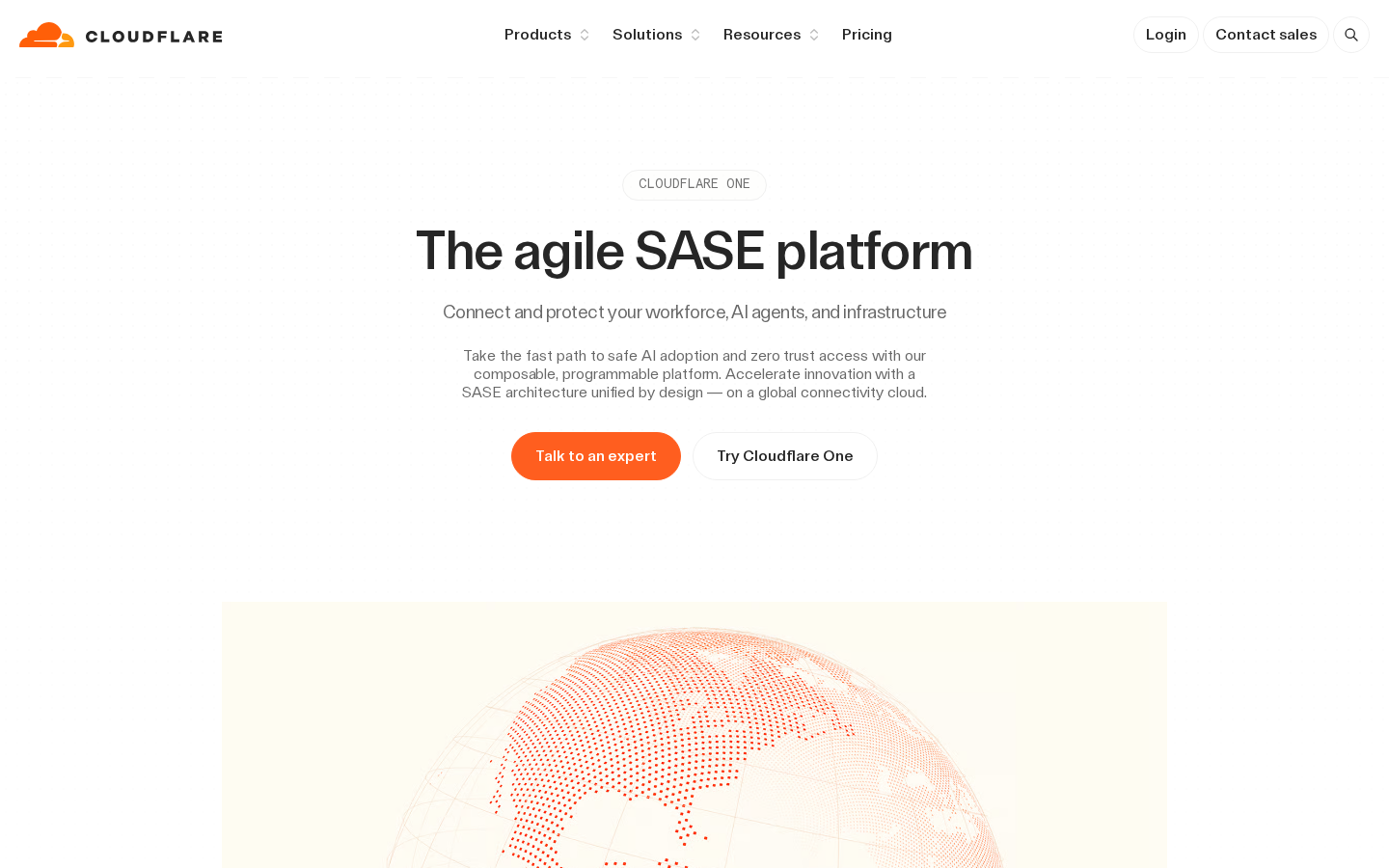 Cloudflare One SASE and Zero Trust workspace security product marketing