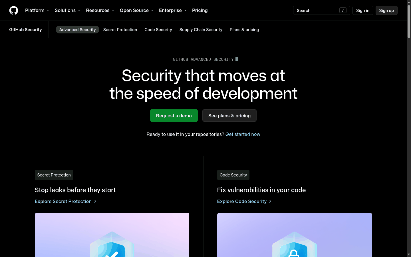 GitHub Advanced Security product marketing