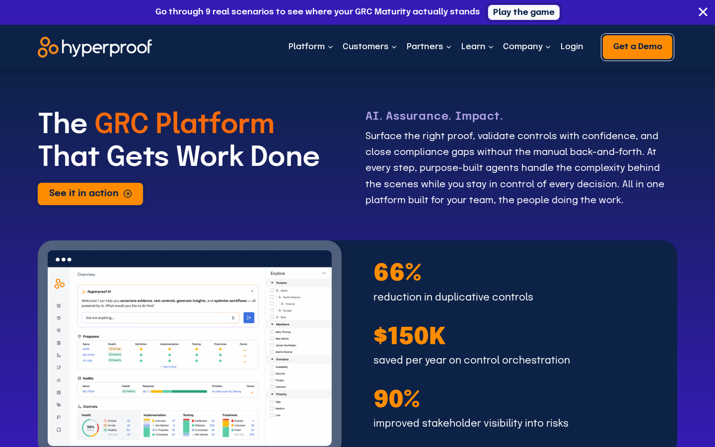 Hyperproof GRC and compliance operations platform product marketing