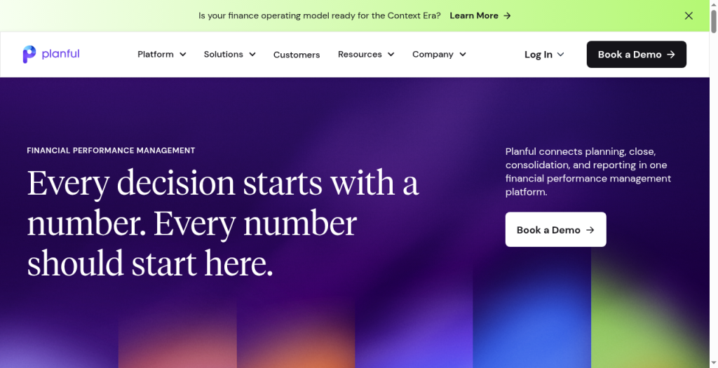 Planful financial performance management platform