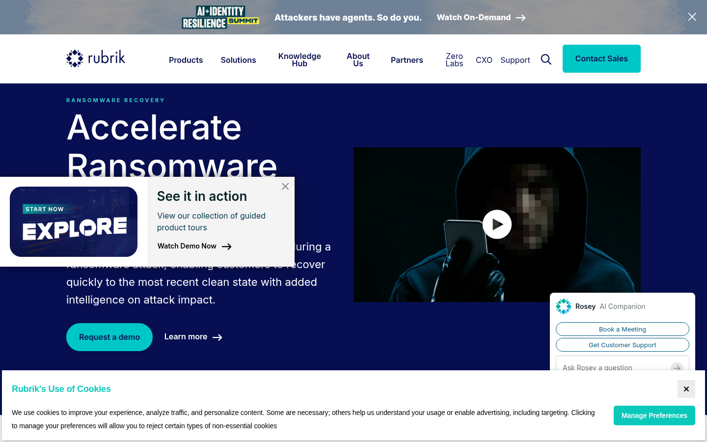 Rubrik ransomware recovery product