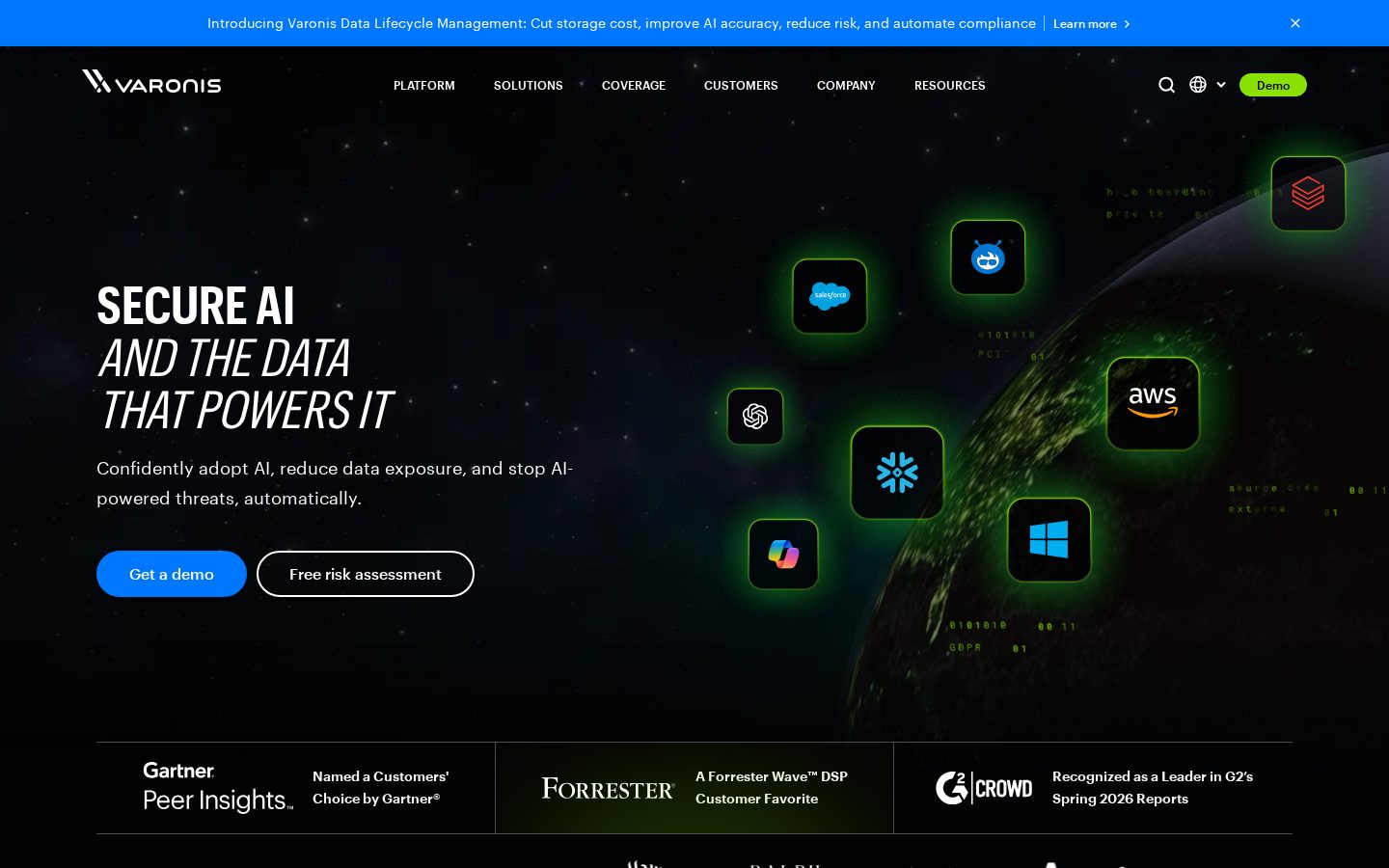 Varonis Data Security Platform product marketing
