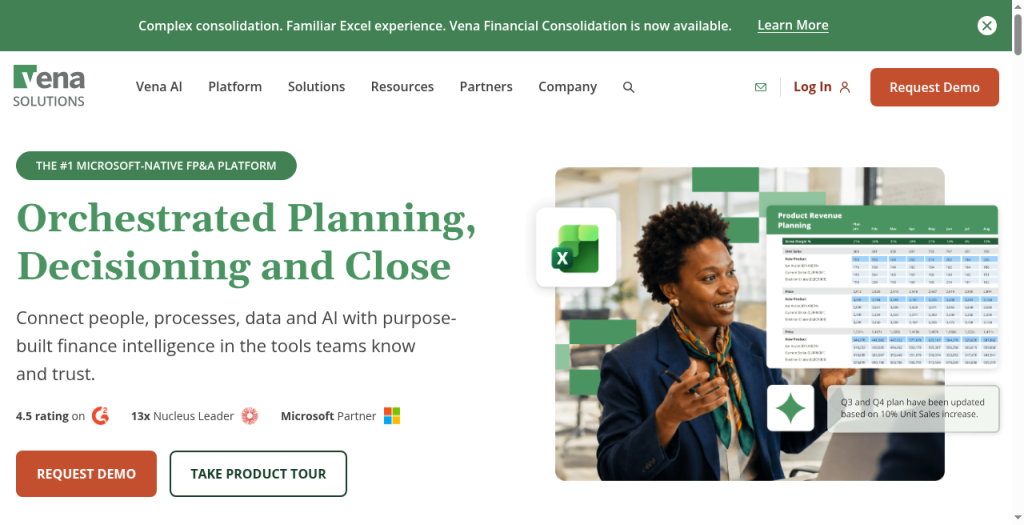 Vena planning and consolidation platform